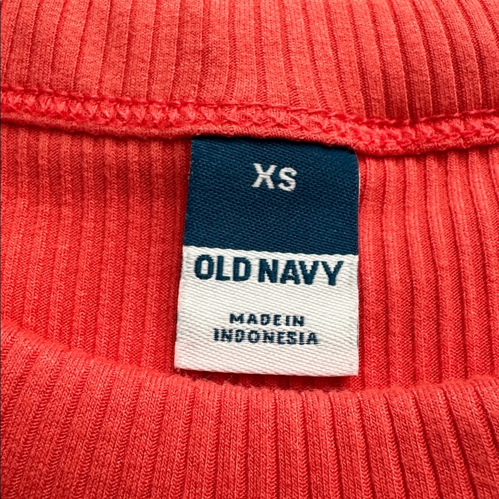 Old Navy Coral Sleeveless Ribbed Midi Dress XS - Picture 6 of 9